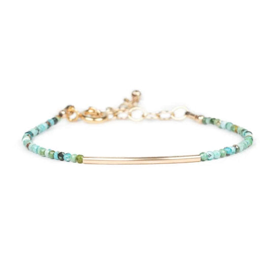 African Turquoise Bar Bracelet