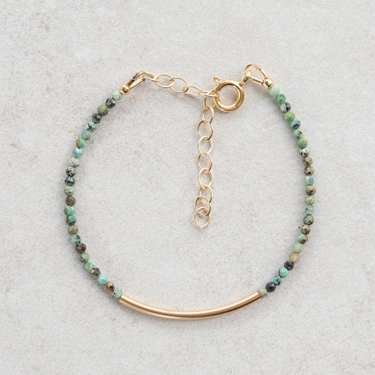 African Turquoise Bar Bracelet