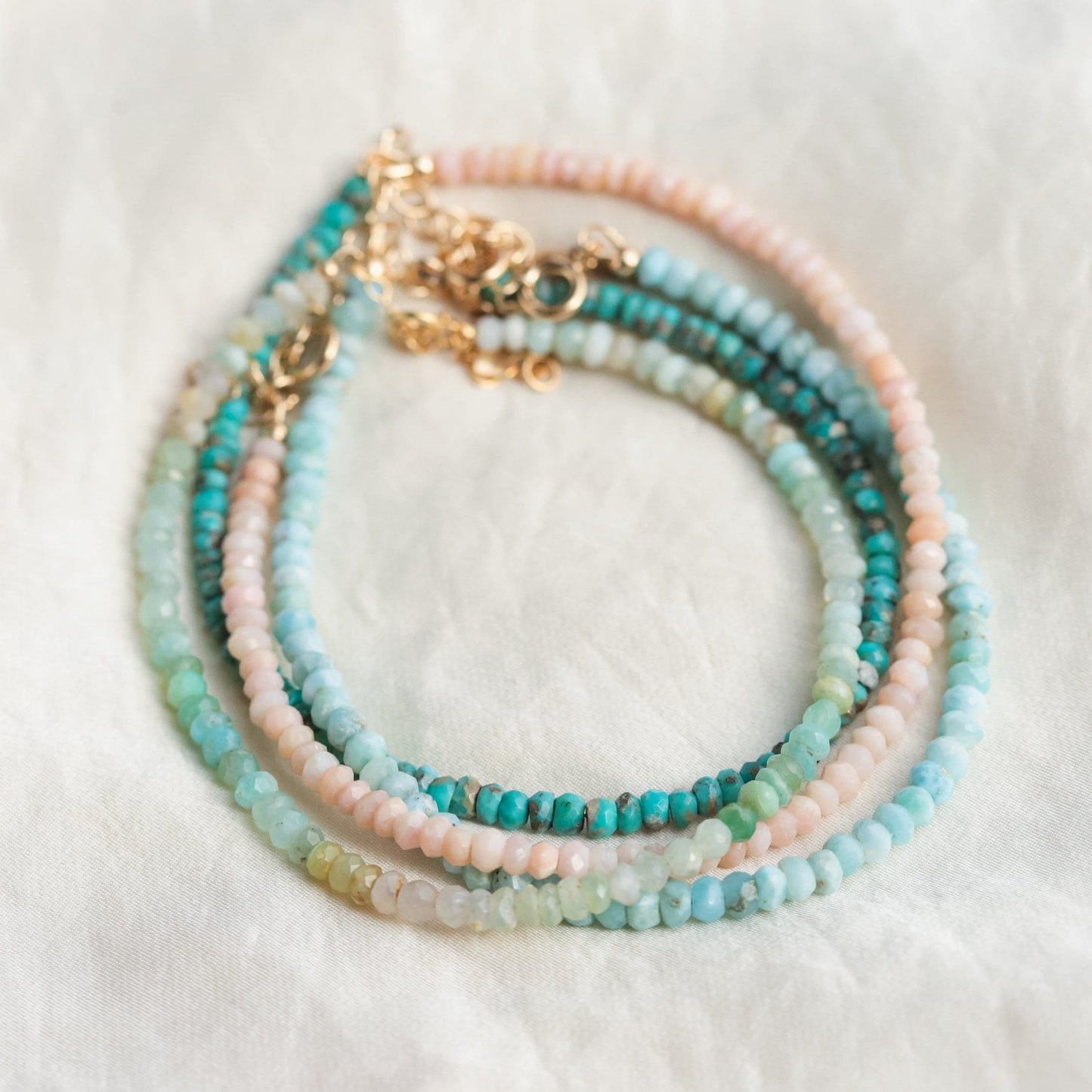 Pink opal pearl anklet | Beaded Pink Opal ankle bracelet | women's gemstone anklet | delicate opal anklet | pearl anklet | freshwater #0350