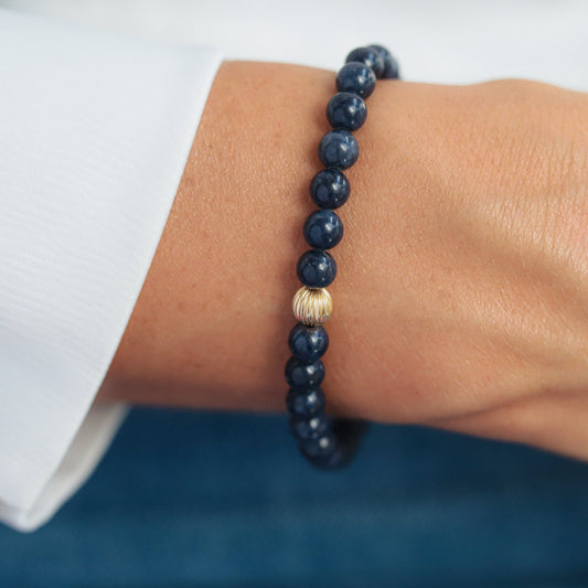 Blue Sapphire 6mm - 14K