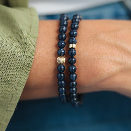 Blue Sapphire 6mm - 14K