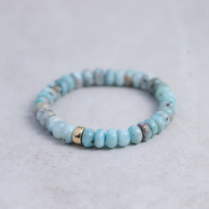 Larimar Rondel Smily Face