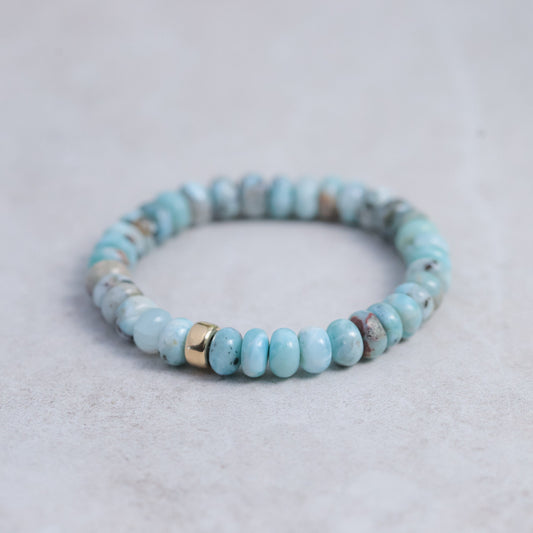 Larimar Rondel Smily Face