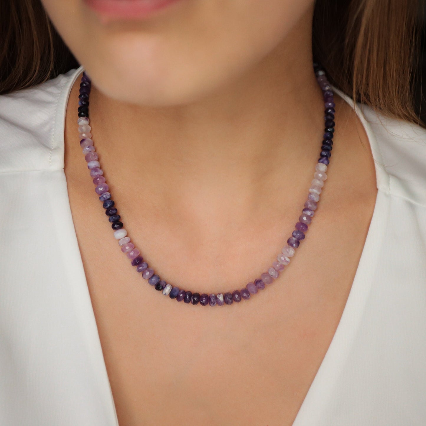 RARE Purple Opal Necklace | Stunning natural Tiffany opal necklace, purple opal | Gradient style gemstone necklace | Statement gemstone