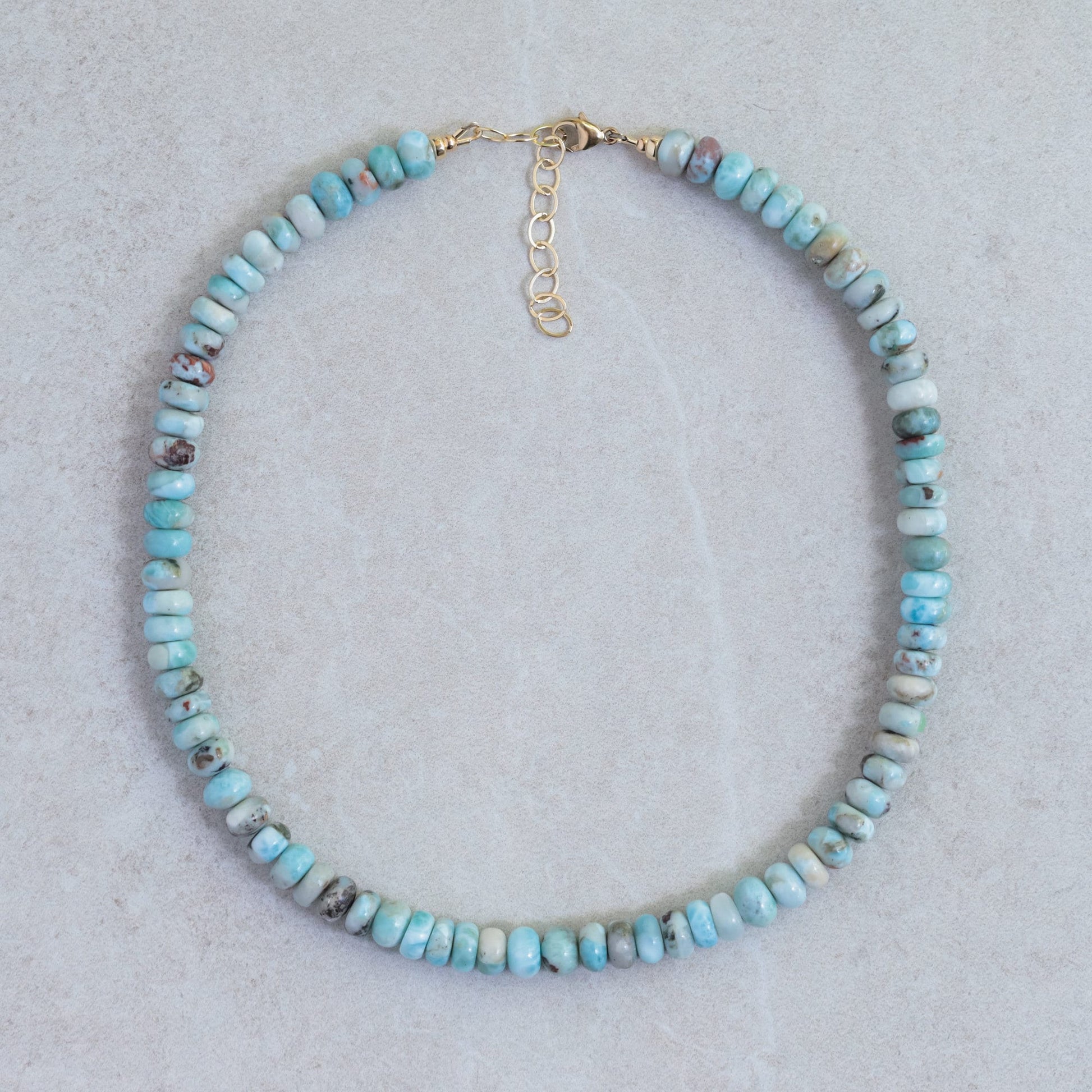 Candy Larimar Necklace, Women's larimar candy necklace, Larimar beaded Necklace, high quality larimar necklace, statement larimar necklace