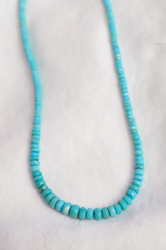 Genuine Turquoise Necklace | Authentic Beaded Turquoise Jewelry | Arizona Turquoise | Beaded Turquoise, December Birthstone