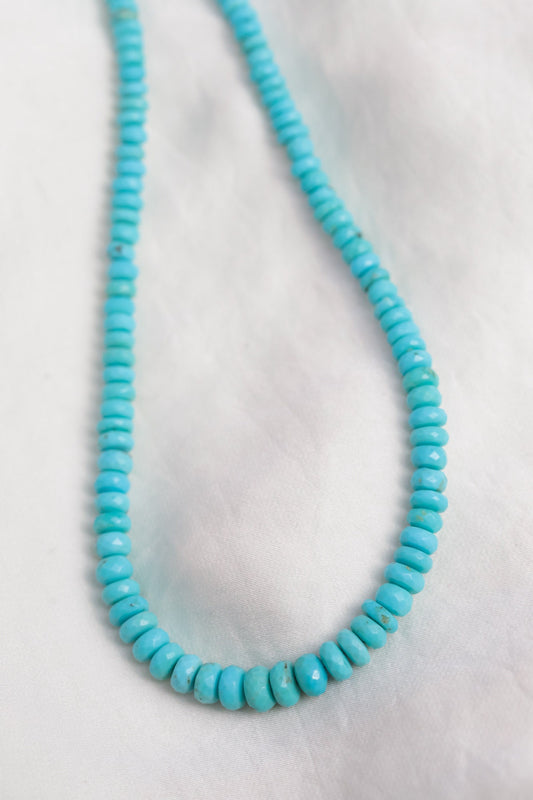 Genuine Turquoise Necklace | Authentic Beaded Turquoise Jewelry | Arizona Turquoise | Beaded Turquoise, December Birthstone