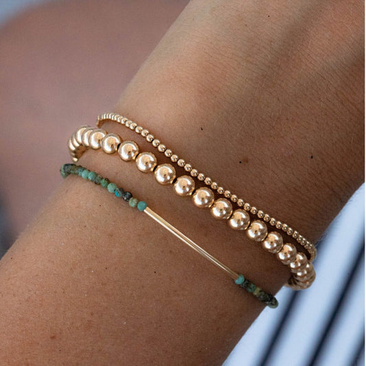 African Turquoise Bar Bracelet