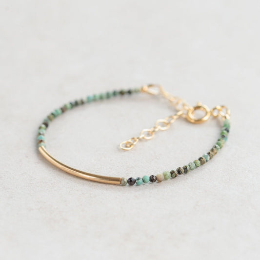 African Turquoise Bar Bracelet