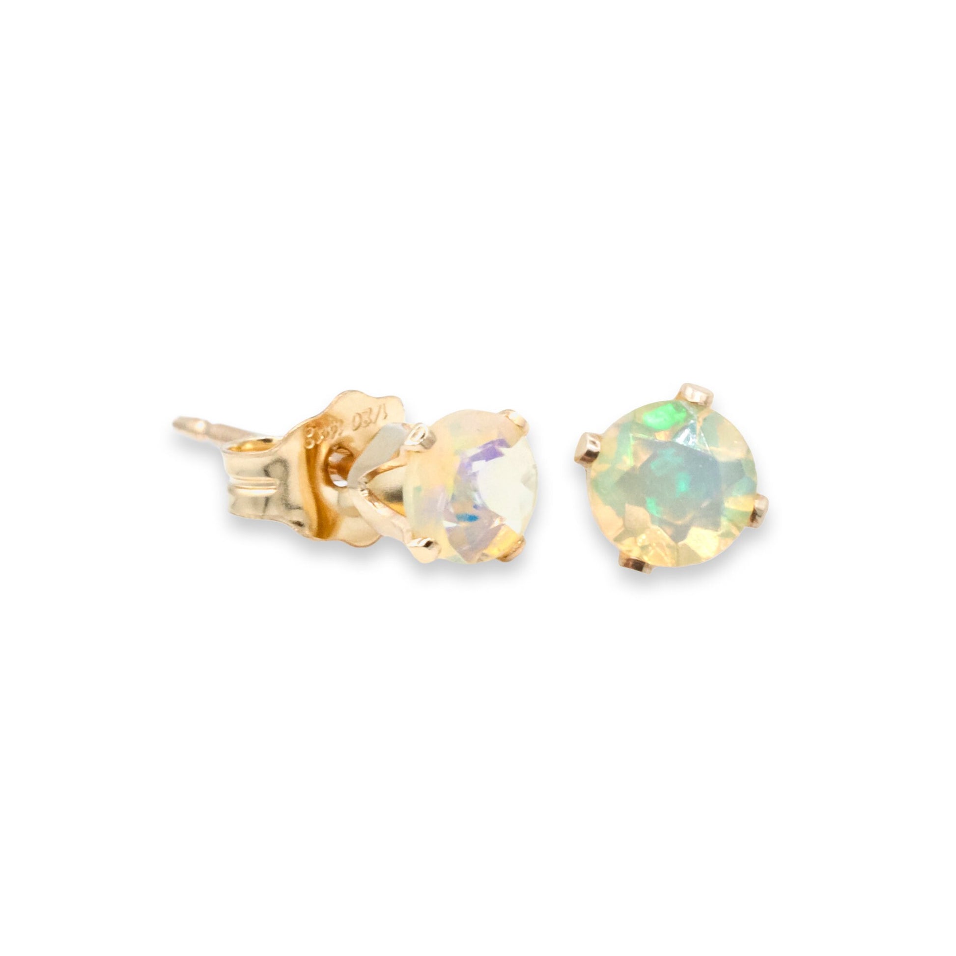 14K gold filled Ethiopian earring, gemstone stud earrings, gold filled Ethiopian gemstone studs, Ethiopian earrings, opal stud earrings