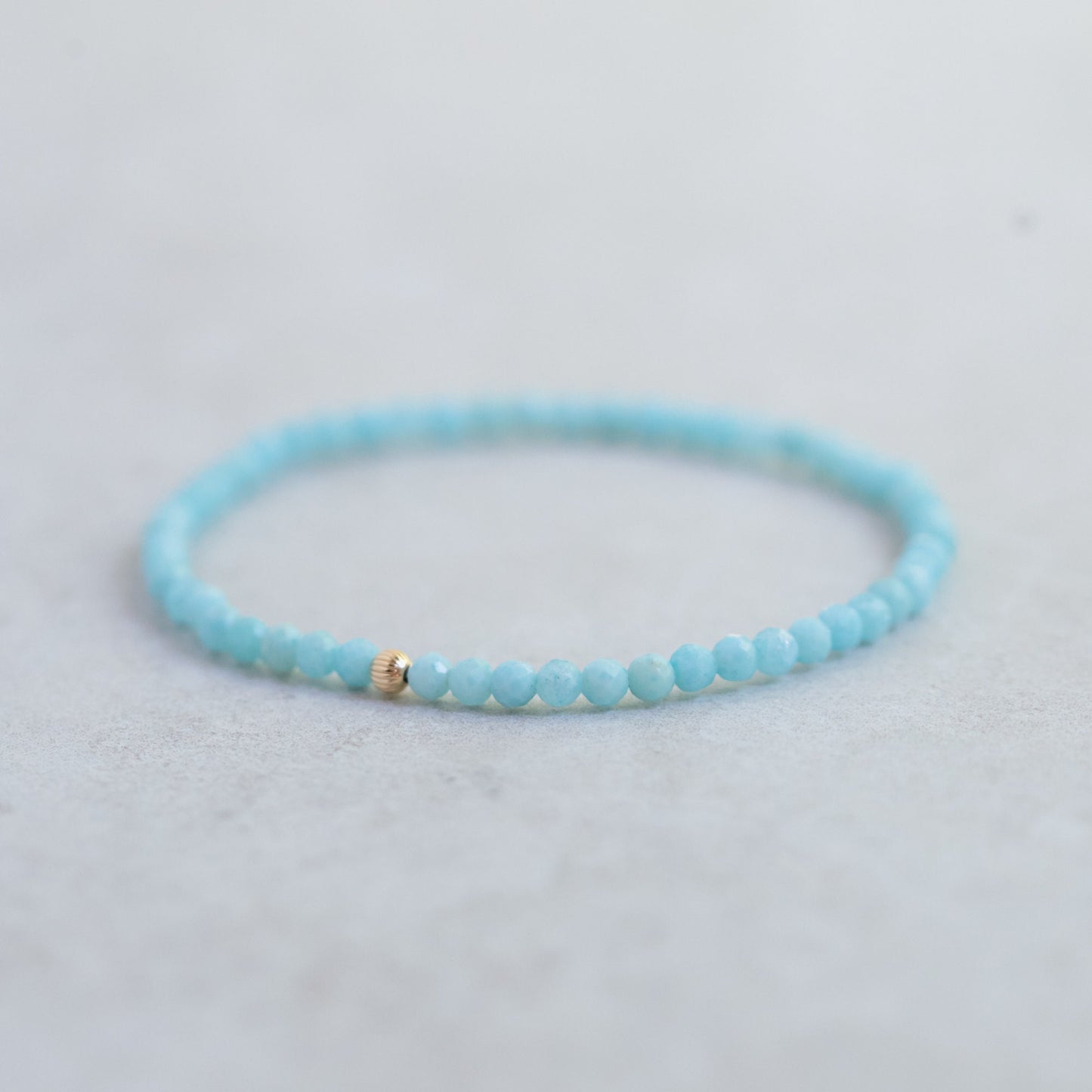 Larimar Bracelet 3mm | Dainty Larimar Beaded Bracelet | Gift for her | Dominican Larimar Jewelry | Beaded Larimar Bracelet | Larimar #0281