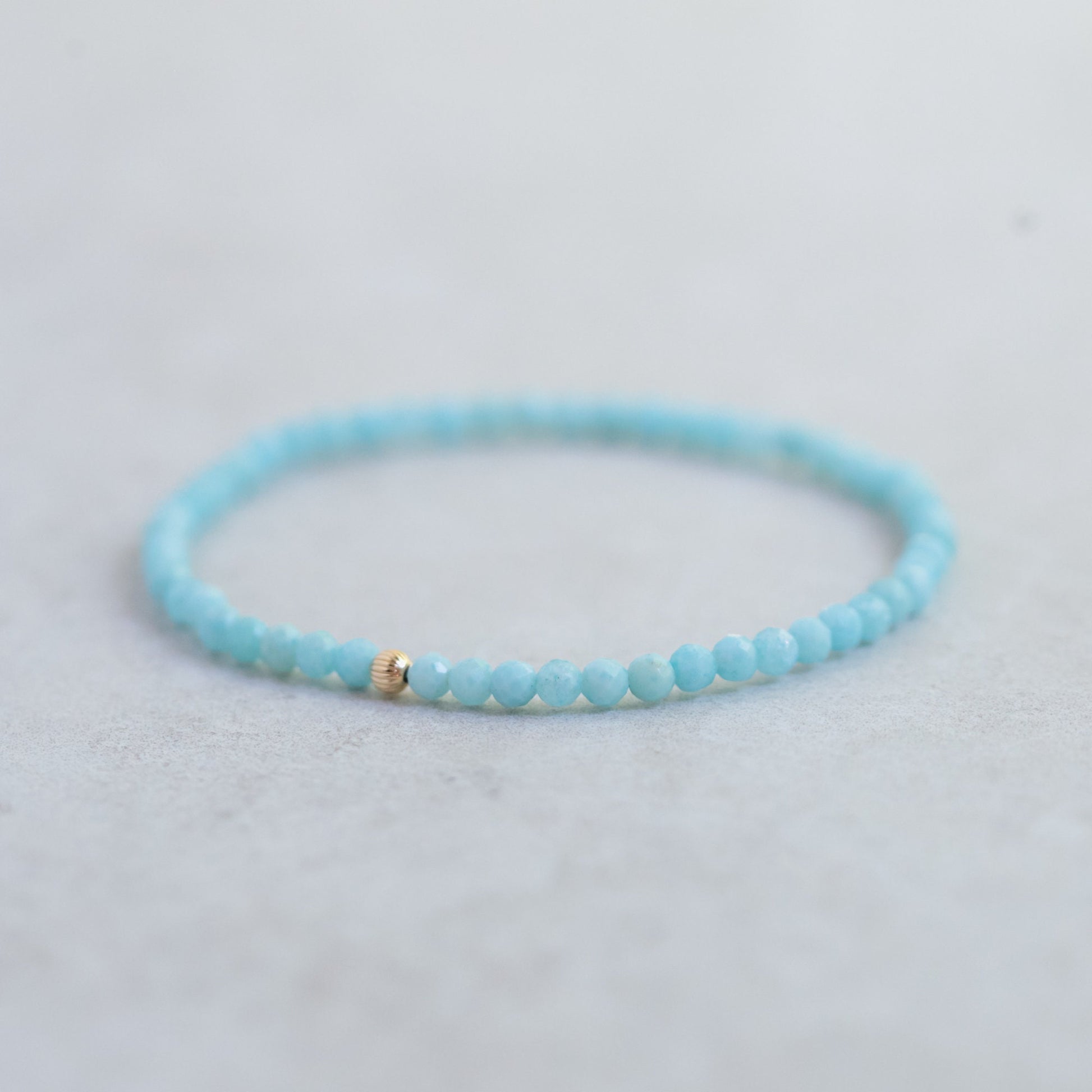 Larimar Bracelet 3mm | Dainty Larimar Beaded Bracelet | Gift for her | Dominican Larimar Jewelry | Beaded Larimar Bracelet | Larimar #0281