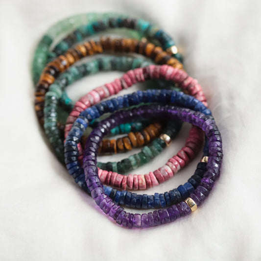Amethyst Heishi Bracelet