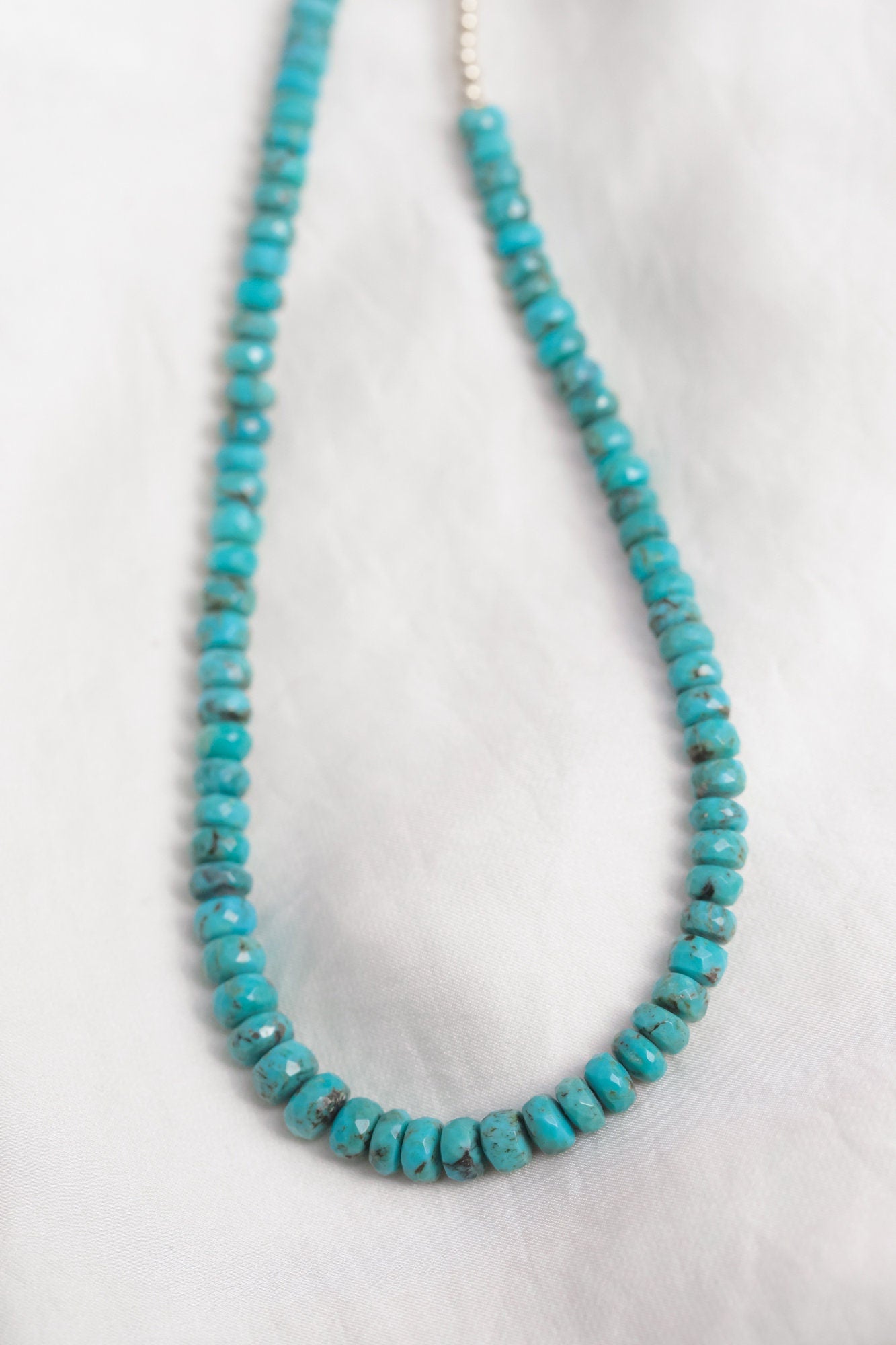 Genuine Turquoise Necklace | Authentic Beaded Turquoise Jewelry | Arizona Turquoise | Beaded Turquoise, December Birthstone