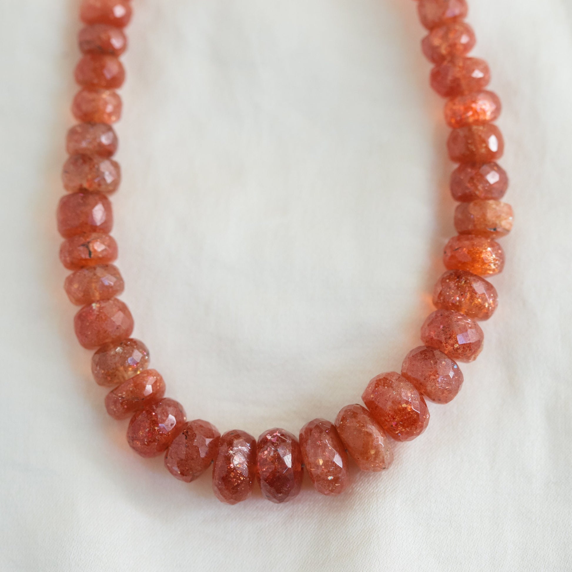 Faceted sunstone Necklace