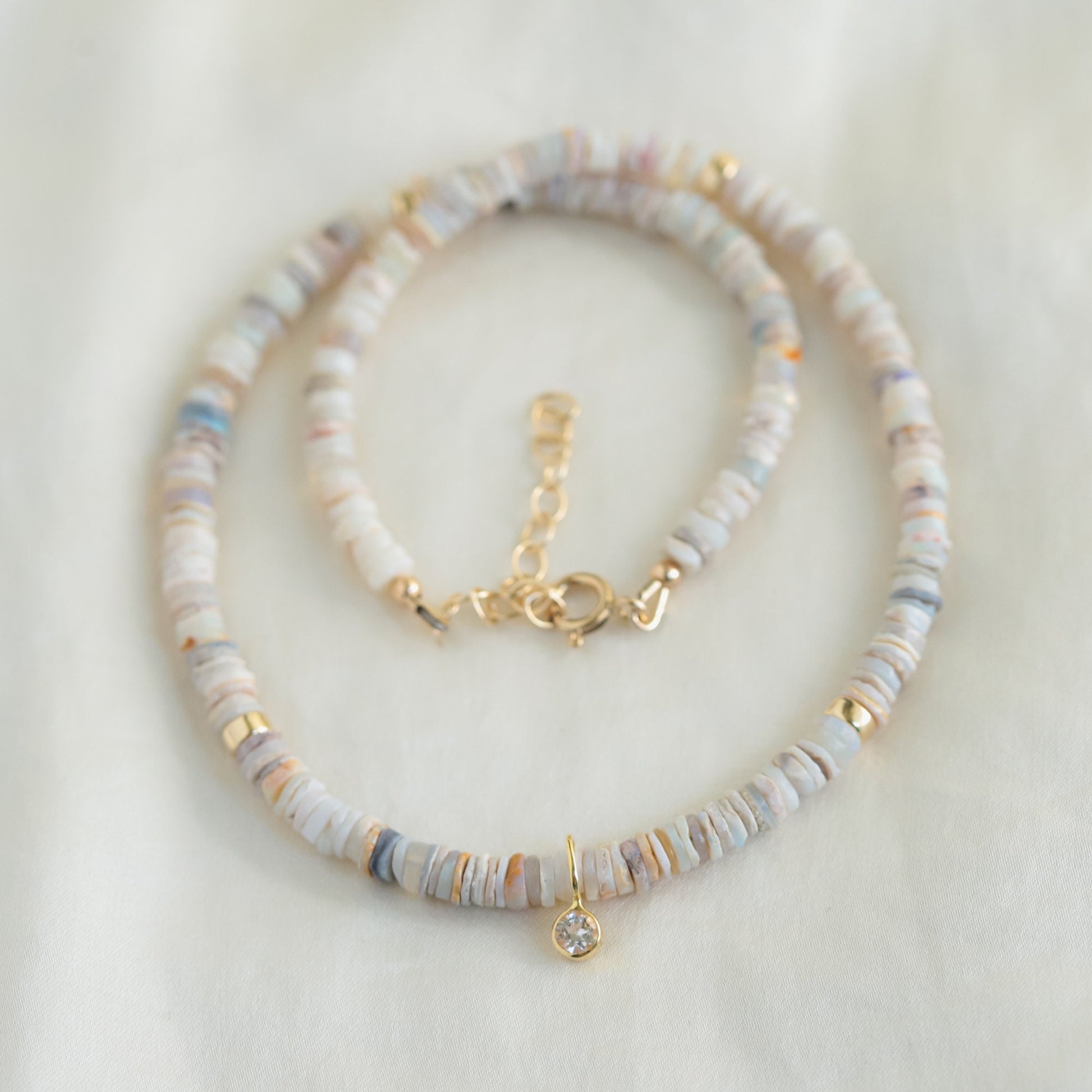 Australian opal topaz Necklace