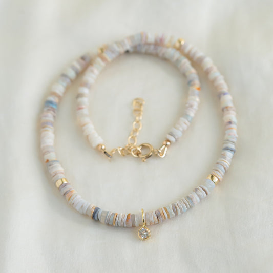 Australian opal topaz Necklace