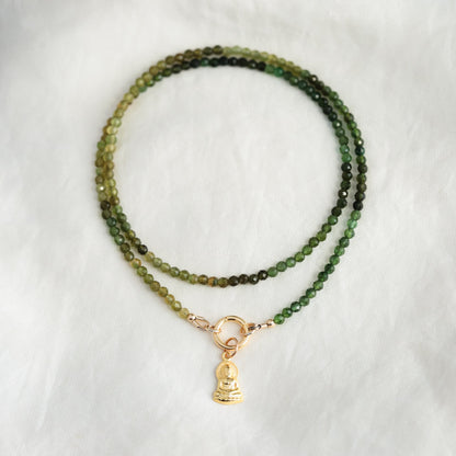 RARE! Green Tourmaline 3mm | Green tourmaline necklace | Green tourmaline | Faceted tourmaline 3mm stones | green tourmaline #0532