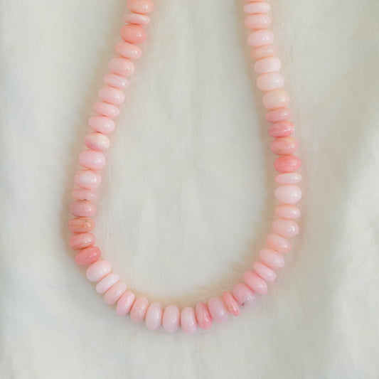 Candy Pink opal necklace | Pink Beaded opal Necklace | peruvian pink opal necklace | beaded pink opal jewelry | pink opal jewelry, pink opal