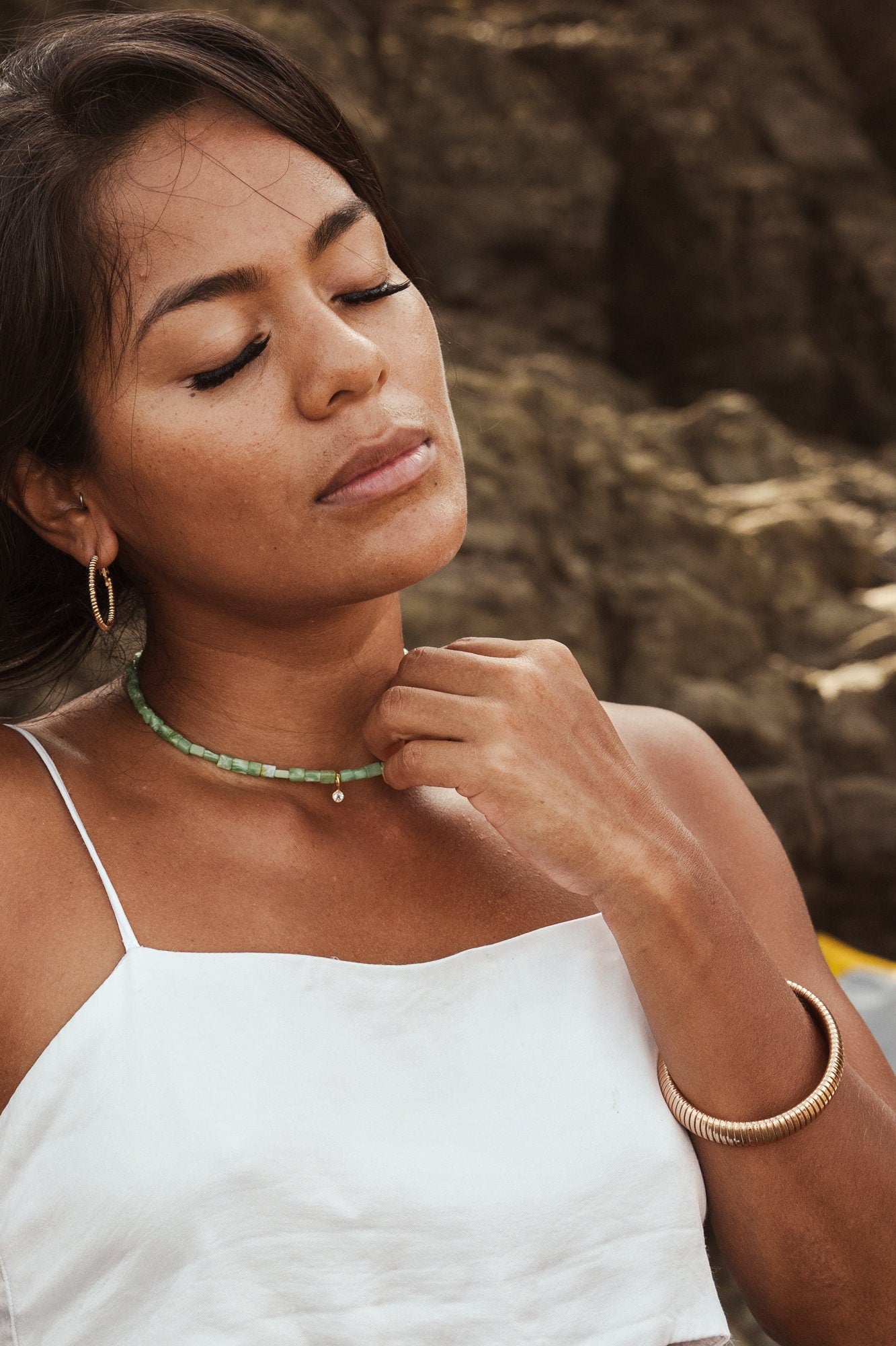 Peruvian opal necklace | Faceted Peruvian opal Necklace | Candy opal necklace | green opal necklace | blue opal necklace beaded