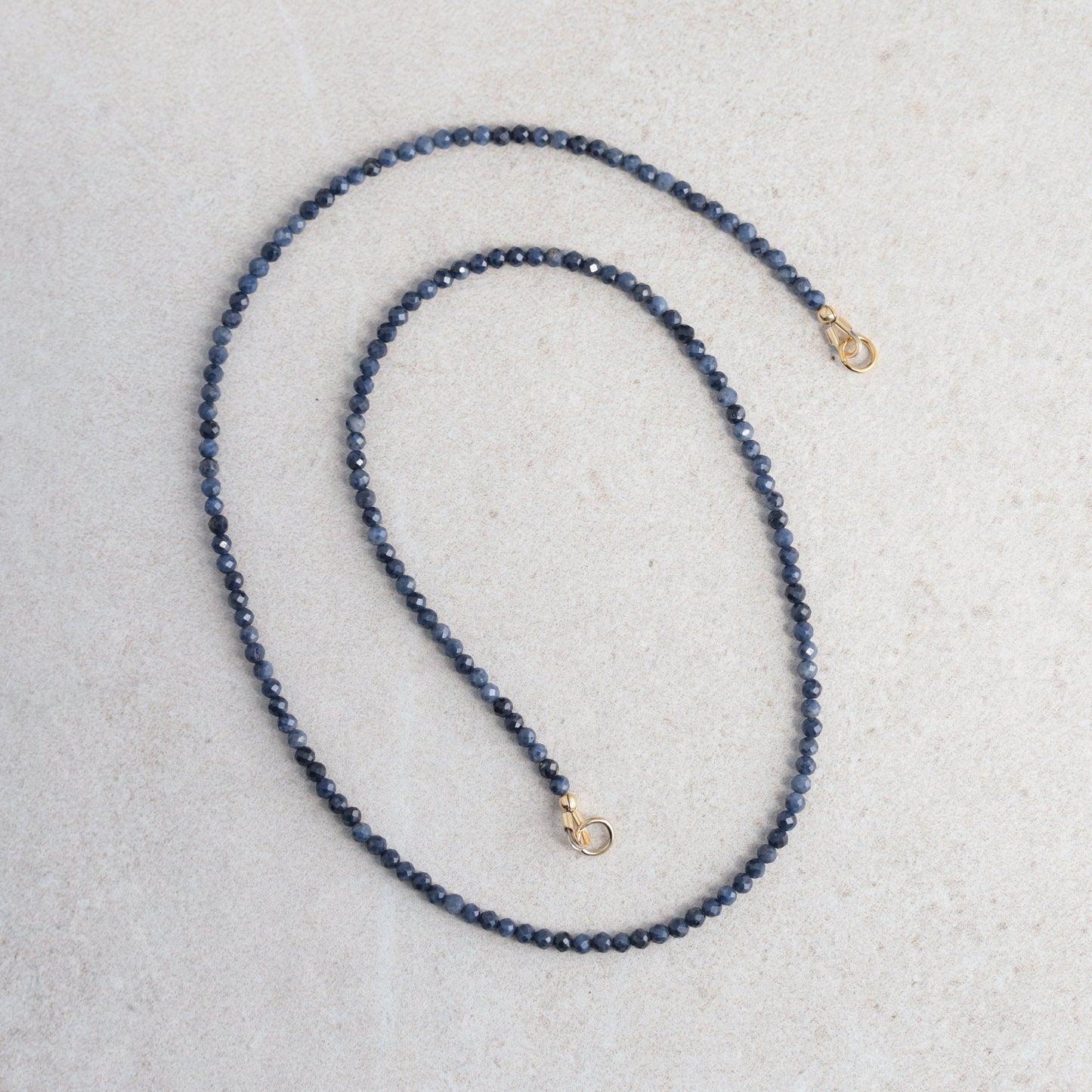 Blue Sapphire carabiner necklace Necklace | Women's Gemstone Choker Necklace | Faceted Blue Sapphire | September birthstone