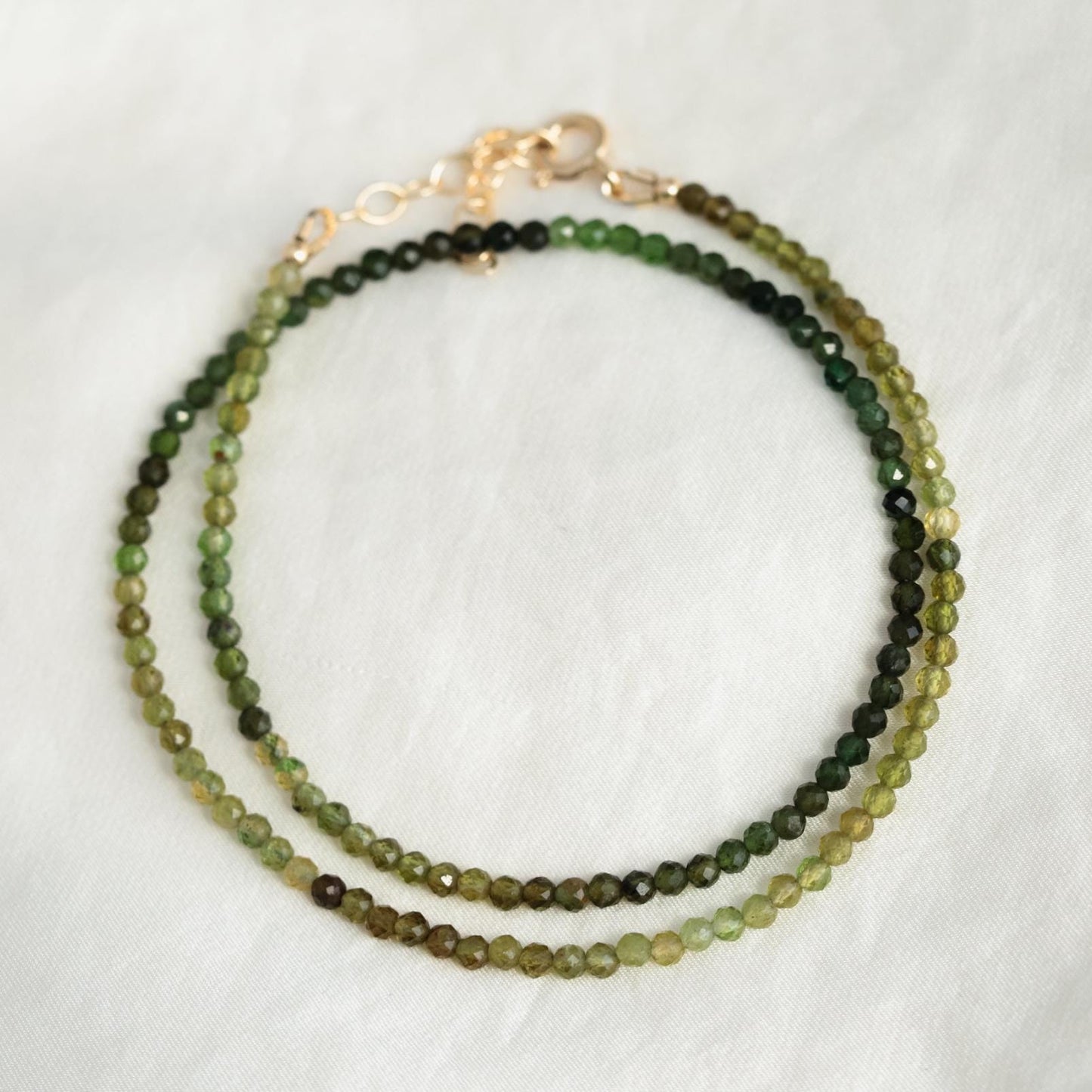 RARE! Green Tourmaline 3mm | Green tourmaline necklace | Green tourmaline | Faceted tourmaline 3mm stones | green tourmaline #0532
