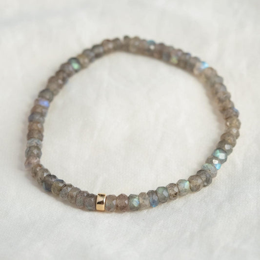 Flashyy Labradorite Bracelet, Beaded Labradorite bracelet | Labradorite stacking bracelet, Delicate tiny beaded labradorite bracelet