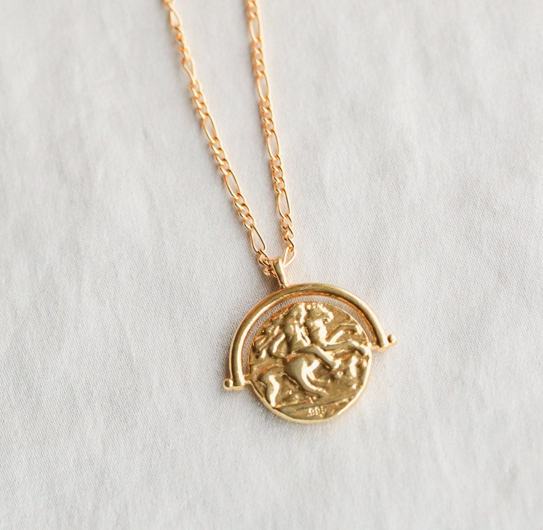 Greek pendant necklace, Gold greek necklace, gold necklace, Gold layering necklace, pendant jewelry, pendant gold necklace