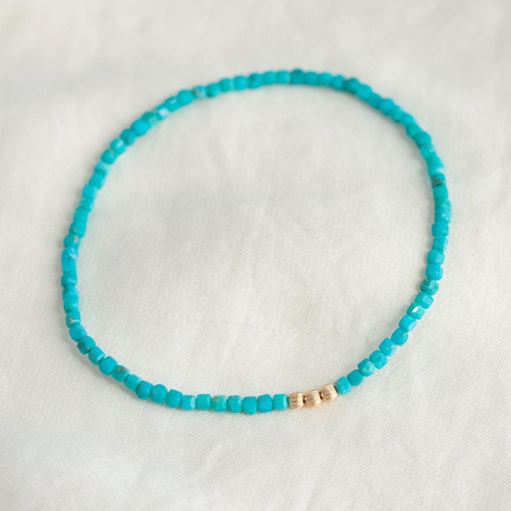 Arizona Turquoise beaded bracelet | Natural authentic turquoise | women's genuine turquoise jewelry | real turquoise | turquoise jewelry