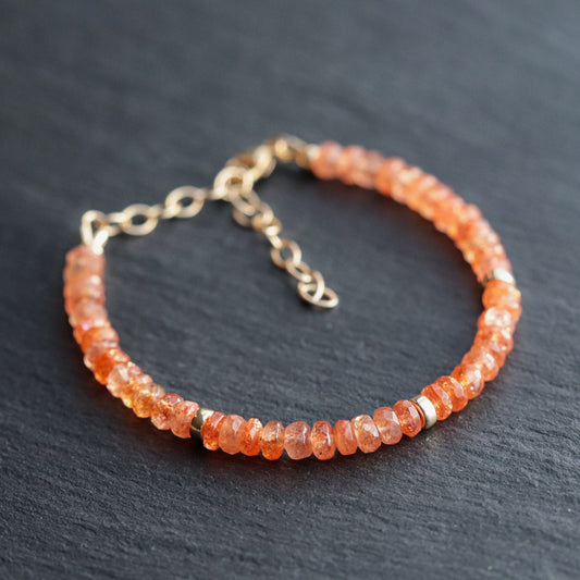 Sunstone Bracelet faceted