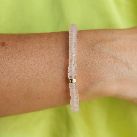 Rose Quartz Heishi Bracelet