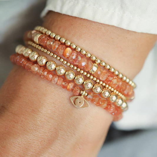 Sunstone Bracelet faceted