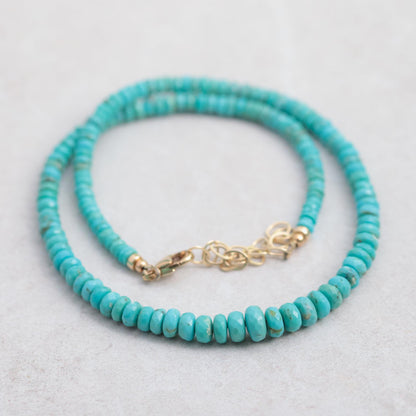 Genuine Turquoise Necklace | Authentic Beaded Turquoise Jewelry | Arizona Turquoise | Beaded Turquoise, December Birthstone