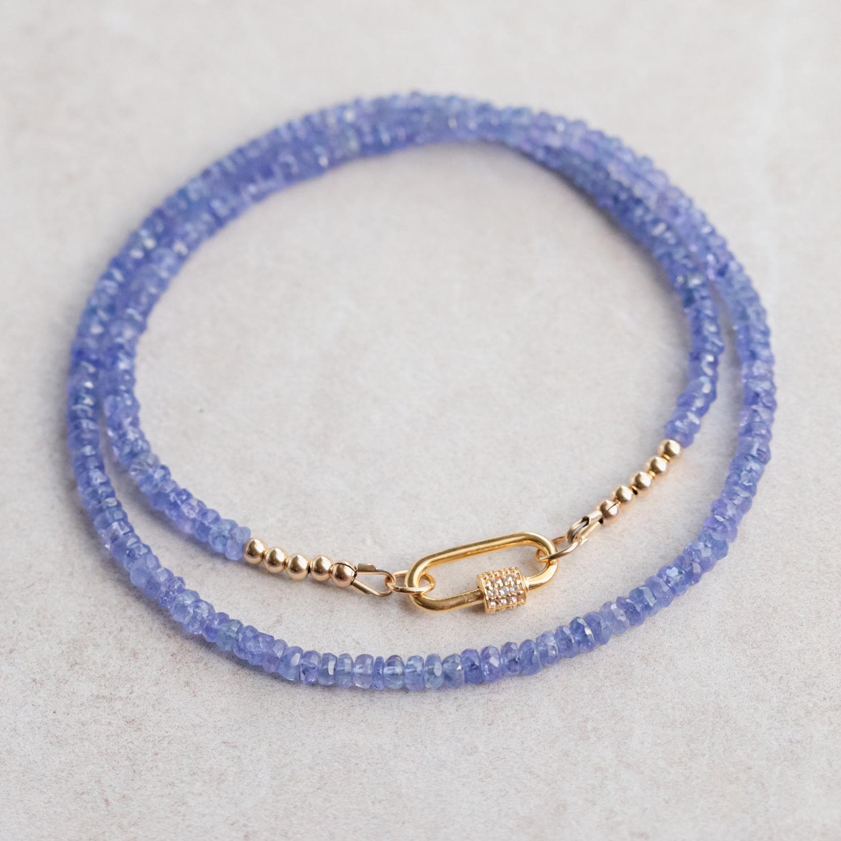 Genuine Tanzanite necklace, beaded tanzanite necklace, [ENTP1074] Violet Flame Energy, AAA tanzanite, Third Eye Chakra, Psychic Power
