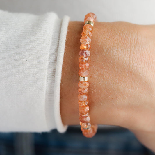 Sunstone Bracelet faceted