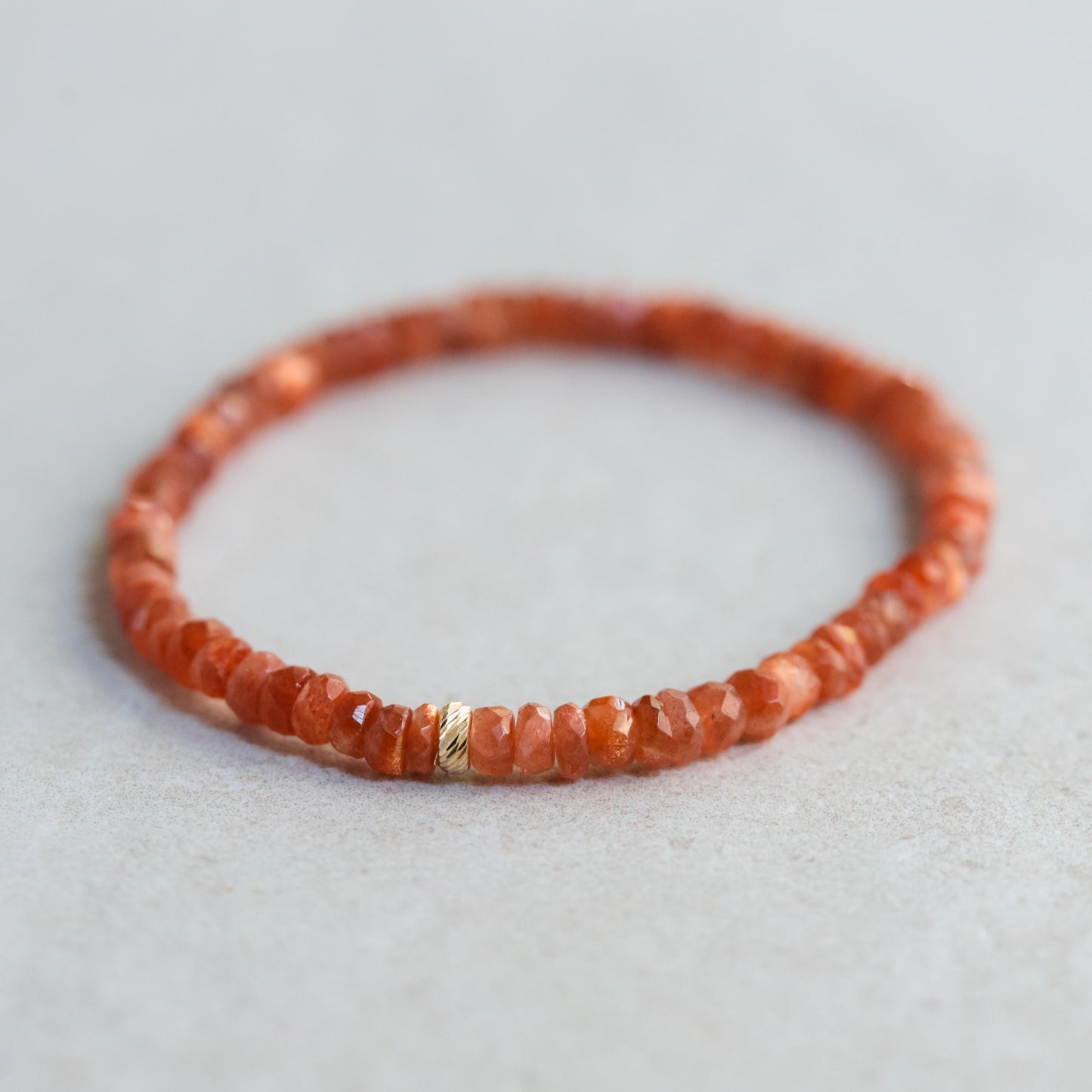 SOLID 14K GOLD aaaa+ Sunstone Bracelet | Genuine sunstone bracelet | Sunstone gold bracelet | Sunstone solar plexus chakra | AAA+ sunstone