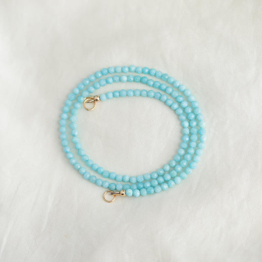 Stunning Larimar Beaded Necklace, AAAA+ larimar necklace, Necklaces for Women, Larimar Necklace. Beaded Necklace, Gemstone