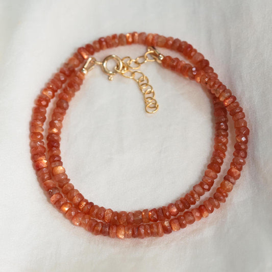 Faceted Sunstone choker