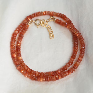 Faceted Sunstone choker
