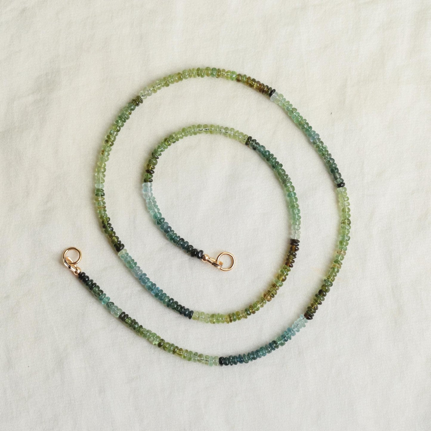 RARE! Blue & Green Tourmaline 3mm | Blue tourmaline necklace | Blue tourmaline | Smooth tourmaline 3mm stones | blue tourmaline necklace