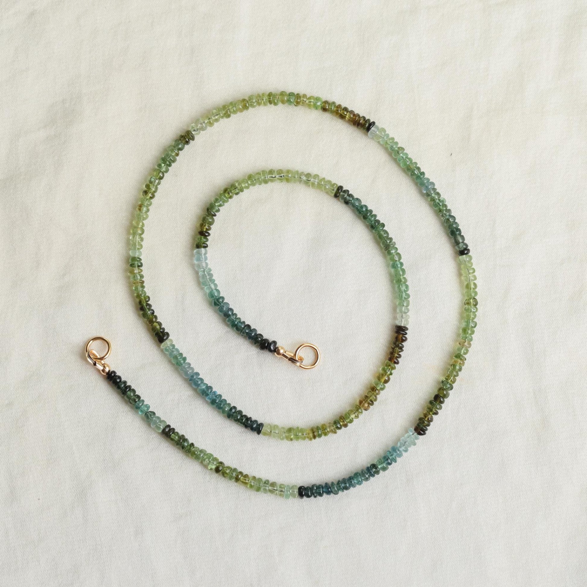 RARE! Blue & Green Tourmaline 3mm | Blue tourmaline necklace | Blue tourmaline | Smooth tourmaline 3mm stones | blue tourmaline necklace
