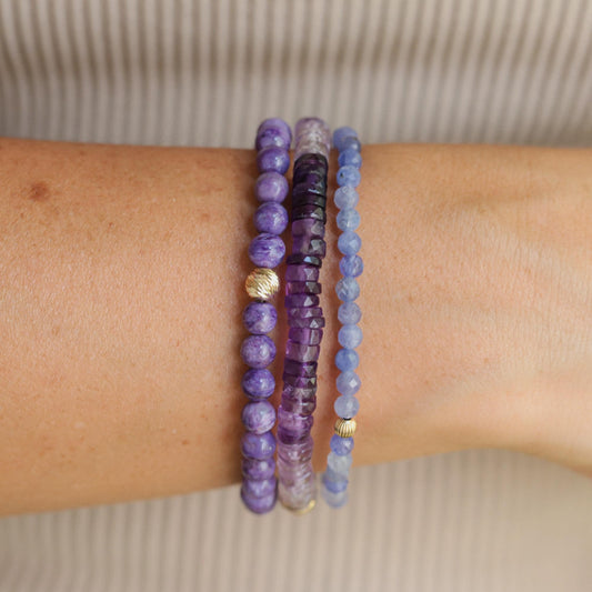 4mm AAA Tanzanite Bracelet, Violet Flame Energy, AAA tanzanite, Third Eye Chakra, Psychic Power, violet gemstone Bracelet