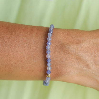 4mm AAA Tanzanite Bracelet, Violet Flame Energy, AAA tanzanite, Third Eye Chakra, Psychic Power, violet gemstone Bracelet