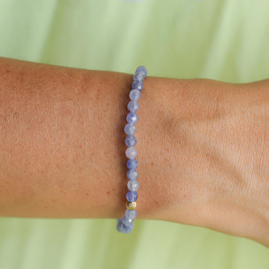 4mm AAA Tanzanite Bracelet, Violet Flame Energy, AAA tanzanite, Third Eye Chakra, Psychic Power, violet gemstone Bracelet