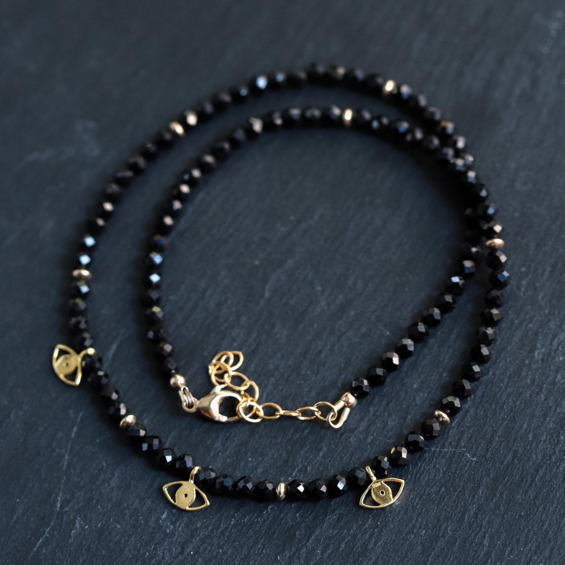 Black Tourmaline necklace | Black Tourmaline gold jewelry | Healing Black Tourmaline jewelry | genuine Black Tourmaline
