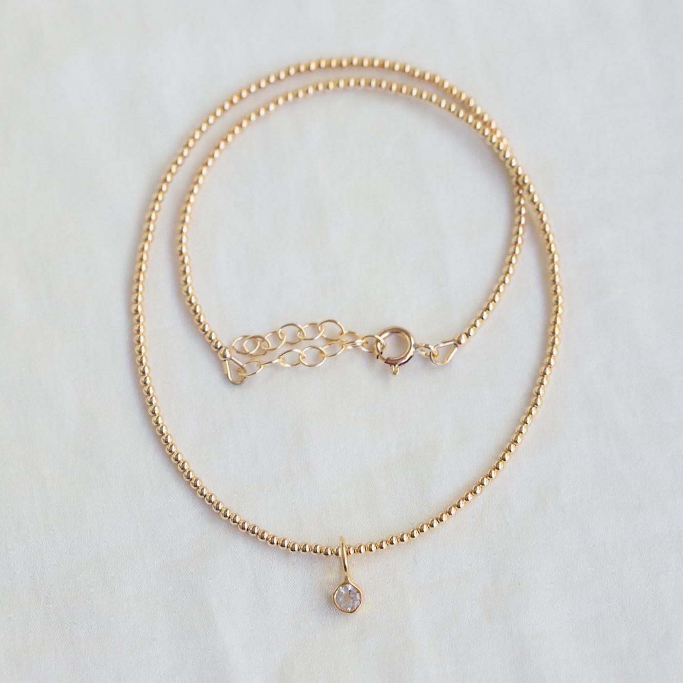 White Topaz Pendant [gold vermeil]