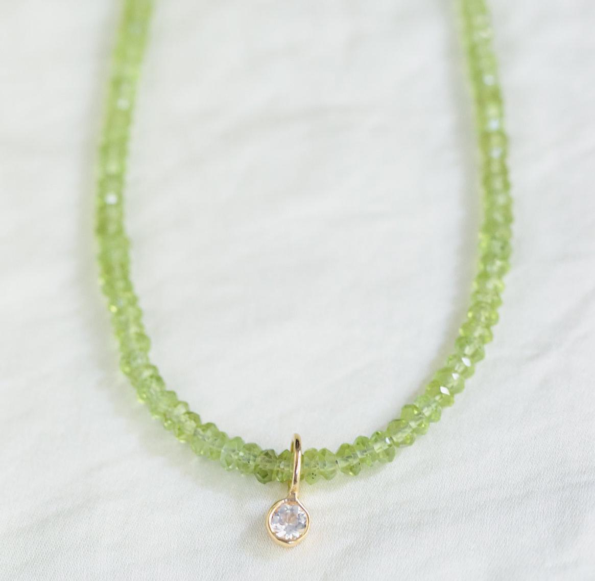 White Topaz Pendant [gold vermeil]