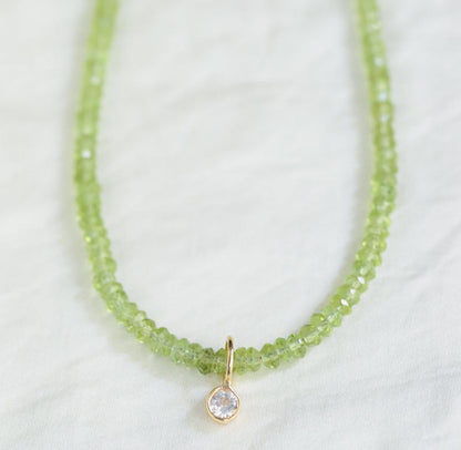 White Topaz Pendant [gold vermeil]