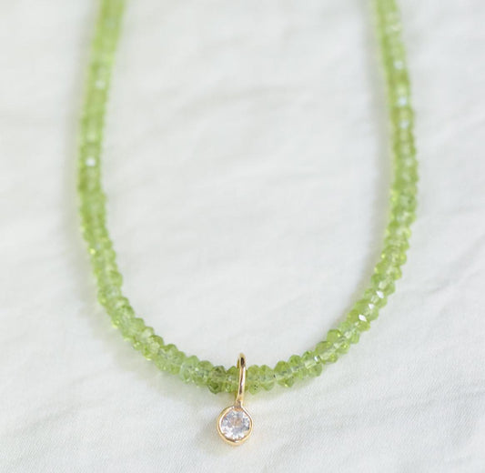 White Topaz Pendant [gold vermeil]