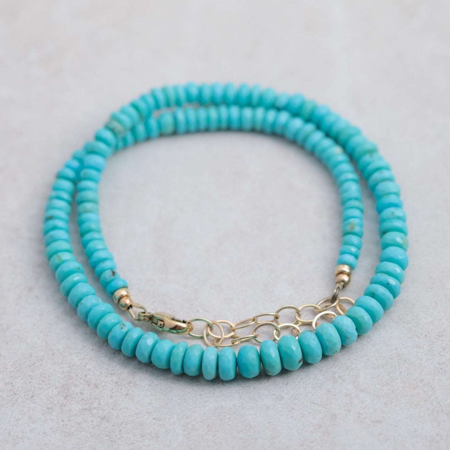 Genuine Turquoise Necklace | Authentic Beaded Turquoise Jewelry | Arizona Turquoise | Beaded Turquoise, December Birthstone